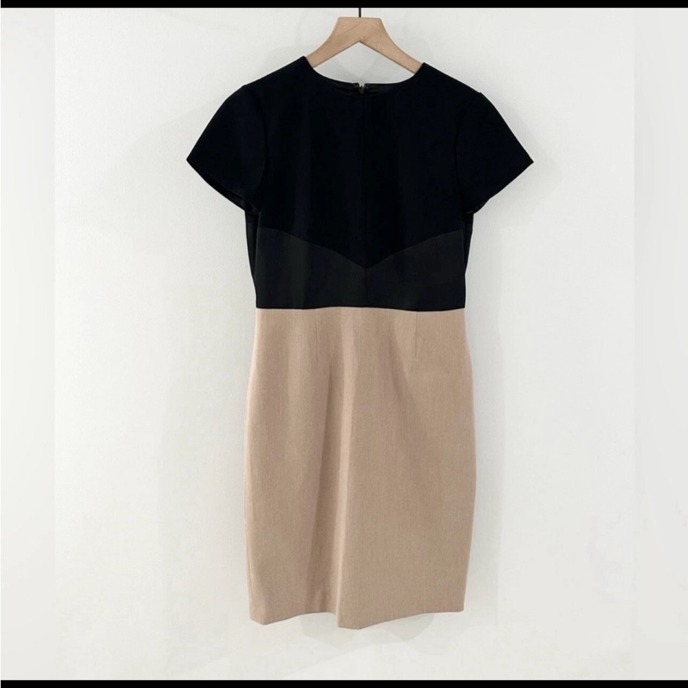 Brooks Brothers Tan & Black Sheath Dress Size 2